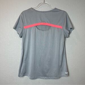 DANSKIN Gray & Neon Pink Workout Top Size XL